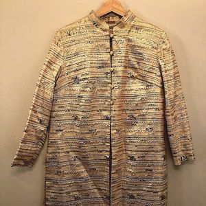 Gold Button Down Coat